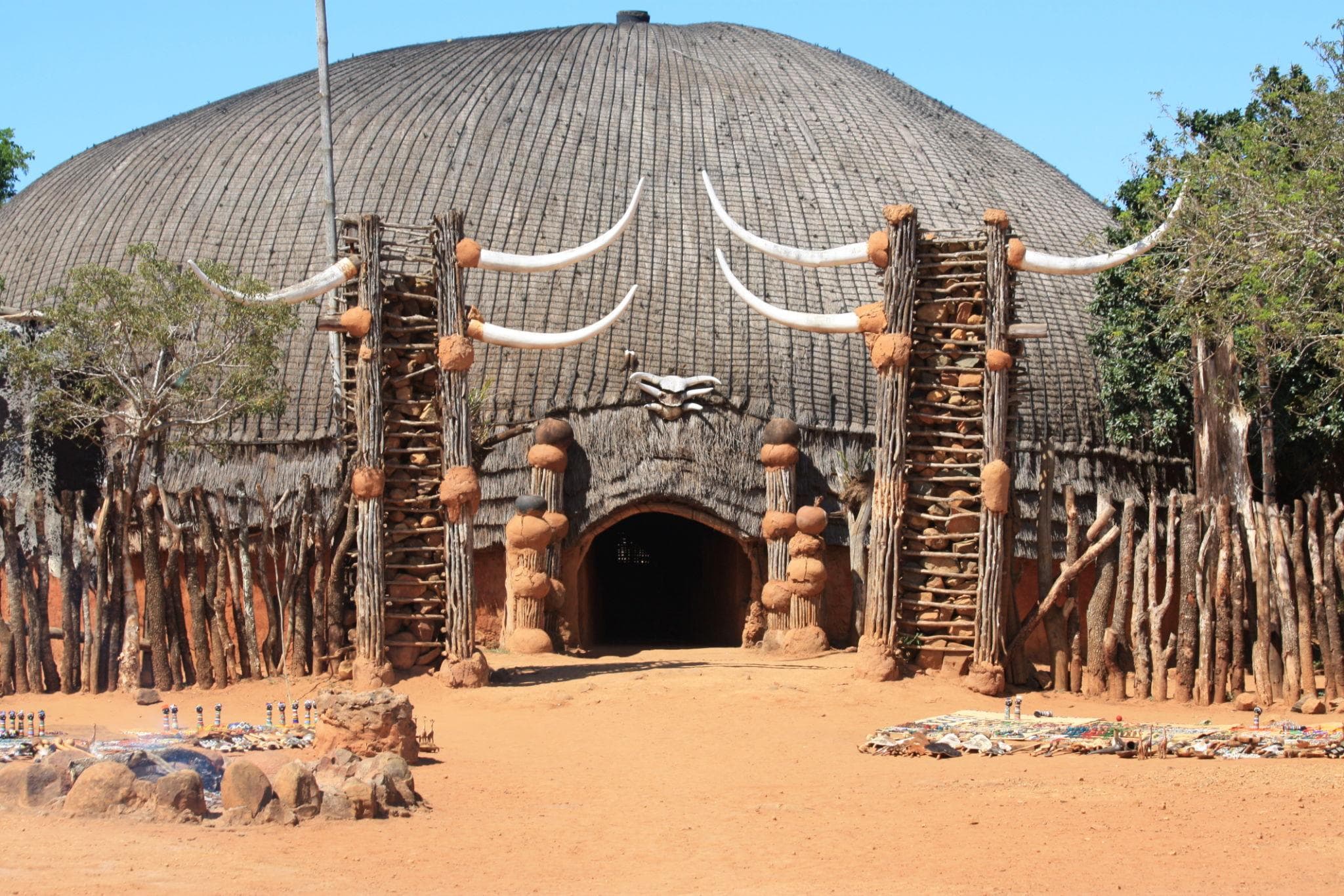 Traditional Zulu homestead at Shakaland cultural village